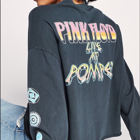 Daydreamer Pink Floyd Pompeii Long Sleeve Crop - Picture 2 of 3
